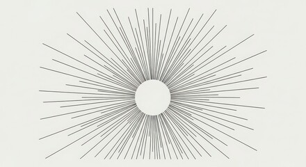 Obraz premium Abstract burst of light radial pattern with central oval creates a dynamic starburst design silhouette