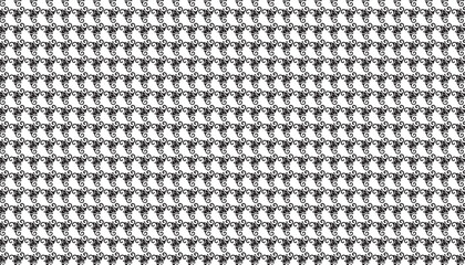 Black repeating geometric pattern on white abstract