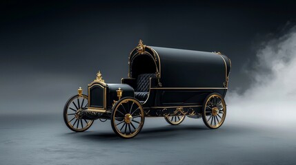 Elegant vintage carriage with ornate detailing