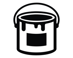 A vector illustration of an isolated black trash can