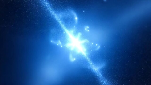 Abstract space blue galaxy with stars and constellations futuristic with glow effect, abstract background. Video 4k, motion design