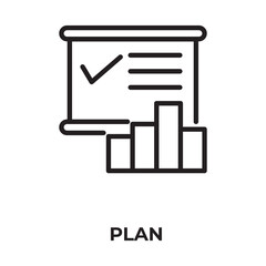 Plan Vector, Icon Or Logo Sign Isolated Symbol Illustration