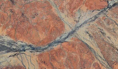Rivers in the Australian Desert: High-Resolution Satellite View of Abstract Patterns