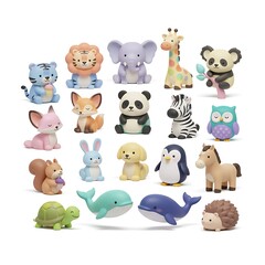 Fototapeta premium Adorable Miniature Animal Figurines for Playtime and Collection