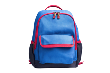 Blue Kids Backpack Satchel on Transparent Background