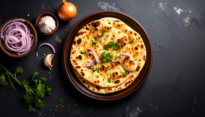 Indian flatbread with herbs