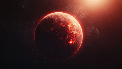 Fototapeta premium red moon circle energy light background 