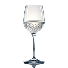 Elegant Crystal Wine Glass With Intricate Diamond Cut Detailing Elevates Your Drinking Experience