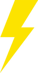 Bold Yellow Lightning Bolt Graphic Design Element