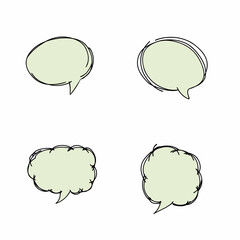 Hand Drawn Chat Bubble Set