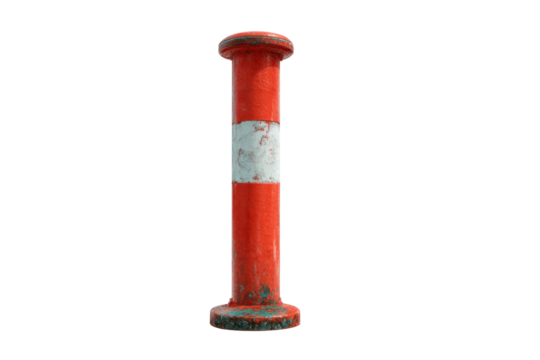 Red Sea Marker Bollard on Transparent Background