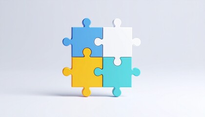 3D puzzle icon symbolizing business collaboration