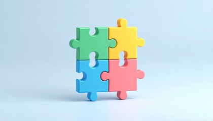3D puzzle icon symbolizing business collaboration