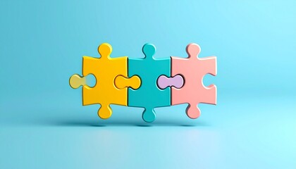 3D puzzle icon symbolizing business collaboration