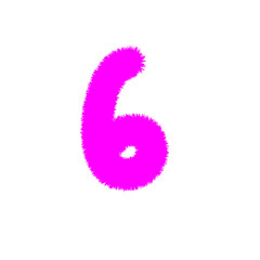 vector illustration of a number 6