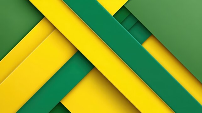 Bold abstract backdrop with intersecting green and yellow polygons, ample negative space on the top for text, vibrant commercial poster style