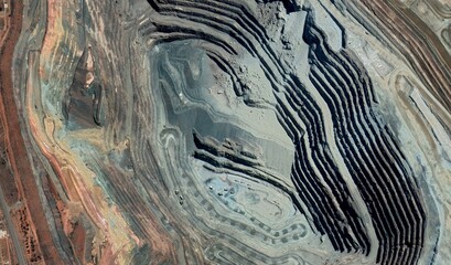 Super Pit Gold Mine, Australia: High-Resolution Satellite View of the Massive Open-Pit Operation