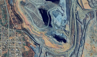 Super Pit Gold Mine, Australia: High-Resolution Satellite View of the Massive Open-Pit Operation