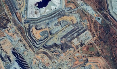 Super Pit Gold Mine, Australia: High-Resolution Satellite View of the Massive Open-Pit Operation