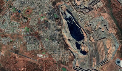 Super Pit Gold Mine, Australia: High-Resolution Satellite View of the Massive Open-Pit Operation