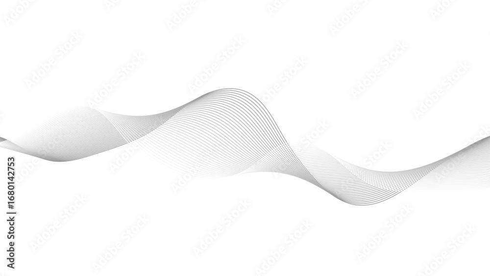 Canvas Prints abstract vector composition of wave lines on transparent background, ideal for high-tech communicati
