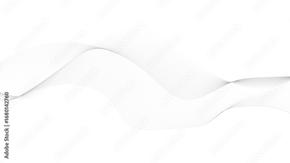 Canvas Prints abstract vector composition of wave lines on transparent background, ideal for high-tech communicati