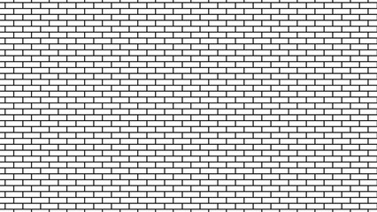 brick wall vector art simple outline design isolated white background, white brick wall background. architecture construction stone block brick wallpaper. 