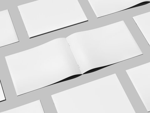 Landscape Magazine Catalog Furniture Mockup &ndash; Open Spread