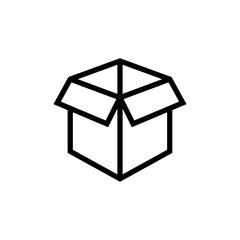 Box and packaging icon set in outlined style. Suitable for design element of cargo box  delivery services  and shipping business Vector