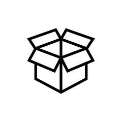 Box and packaging icon set in outlined style. Suitable for design element of cargo box  delivery services  and shipping business Vector
