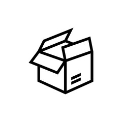 Box and packaging icon set in outlined style. Suitable for design element of cargo box  delivery services  and shipping business Vector