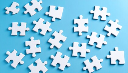 Naklejka premium 3D puzzle used as a metaphor for business solutions and troubleshooting