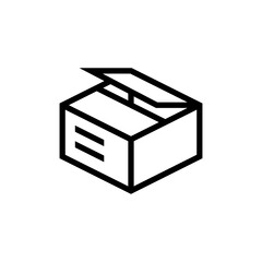 Box and packaging icon set in outlined style. Suitable for design element of cargo box  delivery services  and shipping business Vector