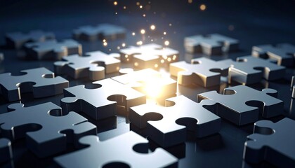 3D puzzle used as a metaphor for business solutions and troubleshooting