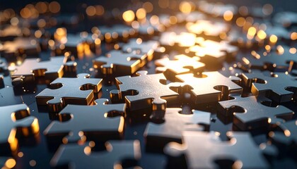 Fototapeta premium 3D puzzle used as a metaphor for business solutions and troubleshooting