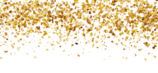 Gold glitter confetti on black background