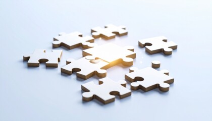 3D puzzle used as a metaphor for business solutions and troubleshooting