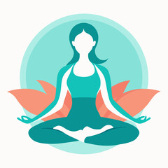 Yoga Woman Silhouette Vector – Meditation and Wellness Illustration