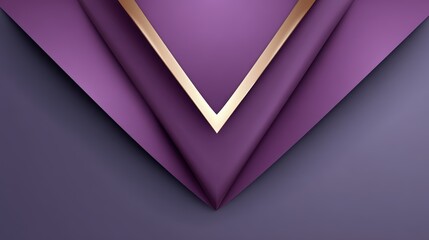 Sleek abstract background with sharp purple and gold chevrons, copy space on the right, modern commercial vibe