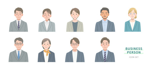 ビジネスパーソンのイラストセット
