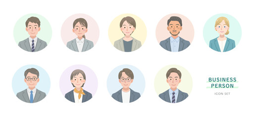 ビジネスパーソンのイラストセット