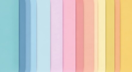 Obraz premium Pastel Rainbow Paper Layers Background, Abstract Soft Color Gradient Texture