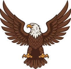 Obraz premium Majestic Bald Eagle with Wings Spread Wide