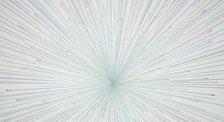 Obraz premium Abstract Data Stream Visualization with Lines and Dots on White Background