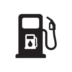 Fuel Pump silhouette black and white vector icon