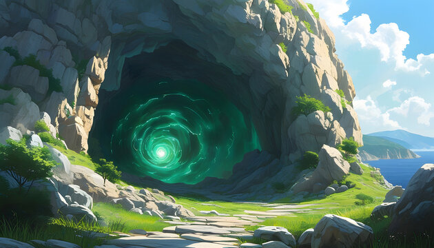 Mystical Cave Entrance