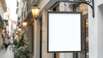 Blank store sign for branding