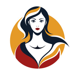 Creative Artistic Woman Silhouette Vector – Abstract Feminine Illustration