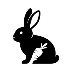 Obraz premium Playful Spring Bunny Vector Illustration with Flowers and Butterflies, cartoon animal, mascot and white background