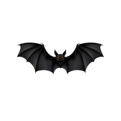 Cartoon-style bat with outstretched wings and glowing eyes